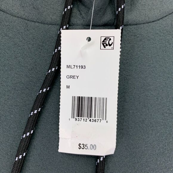 Lazer Mens Polar Fleece Relaxed Fit Pullover Hoodie Gray M - Picture 2 of 4